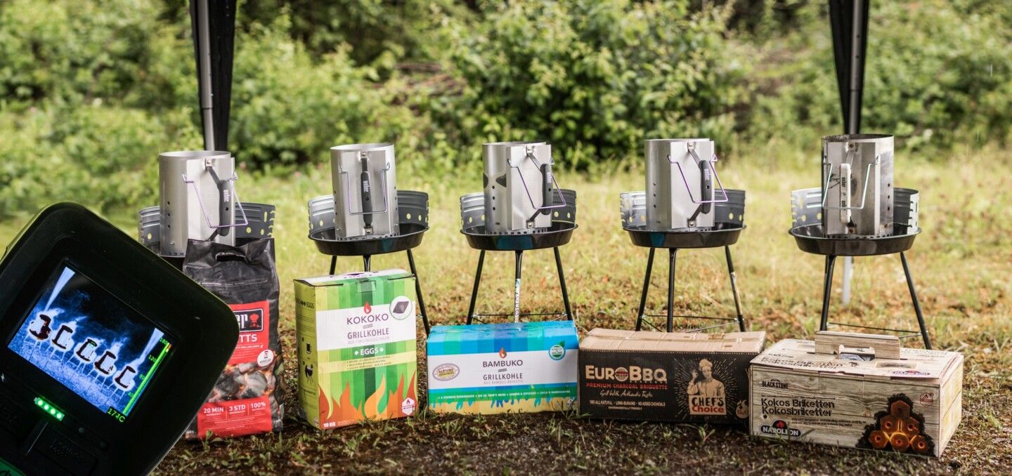 Grillkohle Langezeittest mit Infrarotkamera