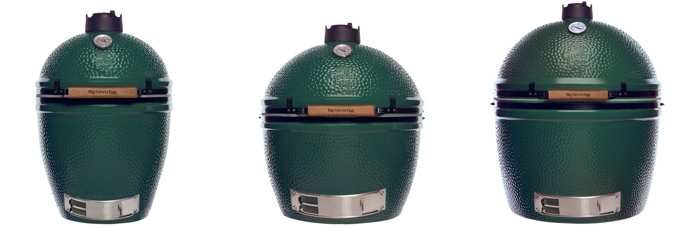 Drei Big Green Egg Kamadogrills