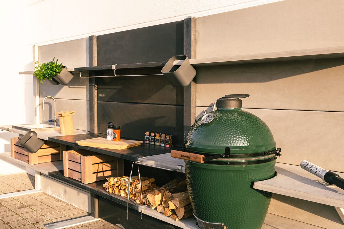 Ausstellung der WWOO Outdoorküche und eines Big Green Eggs beim Bauzentrum Kömpf in Calw