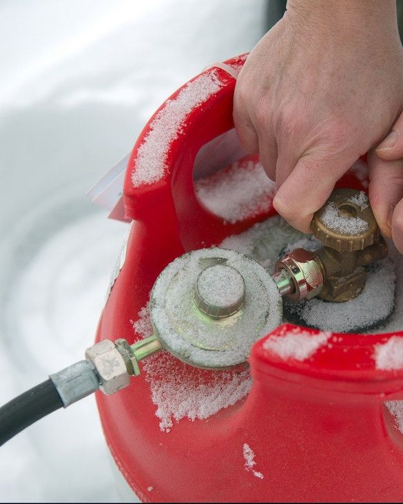 Lagerung der Gasflasche im Winter
