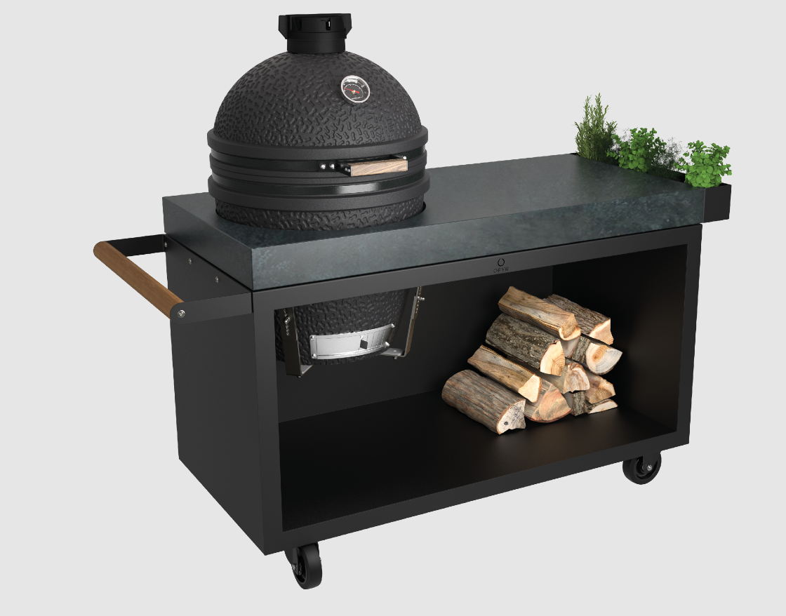 OFYR Kamado Table Black 135 PRO Concrete TB