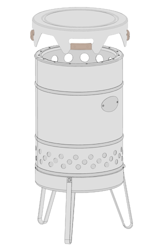 Petromax Deckel für Feuertonne Pyron