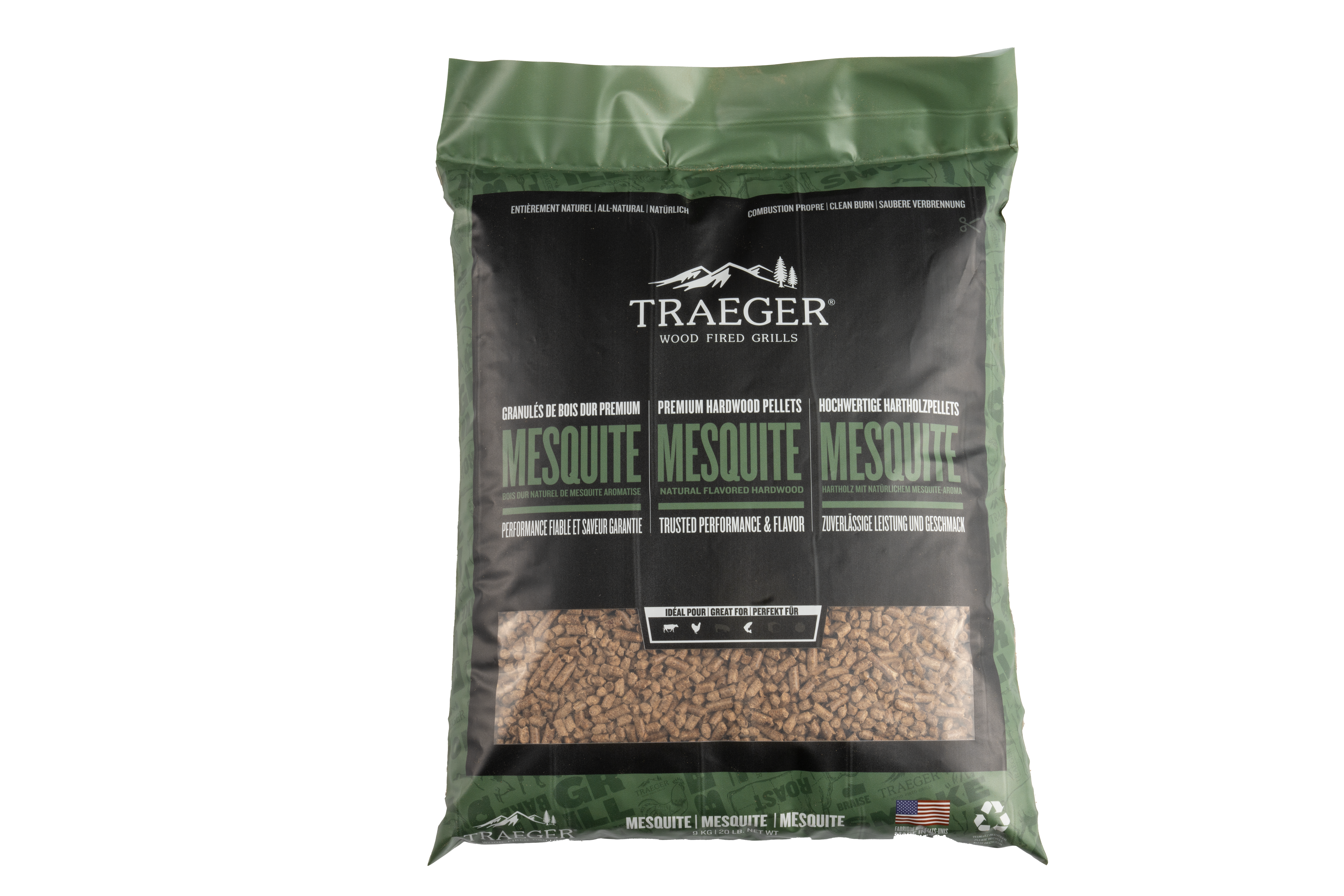Traeger Hartholz Pellets MESQUITE, 9 kg Beutel
