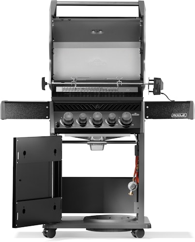 NAPOLEON Gasgrill Rogue 425 mit Heck- und Seitenbrenner, Schwarz, inkl. Drehspieß