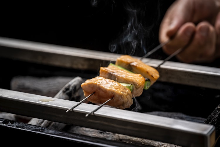 Yakiniku Shichirin Yakitori Edelstahlstangen (2 Stück)