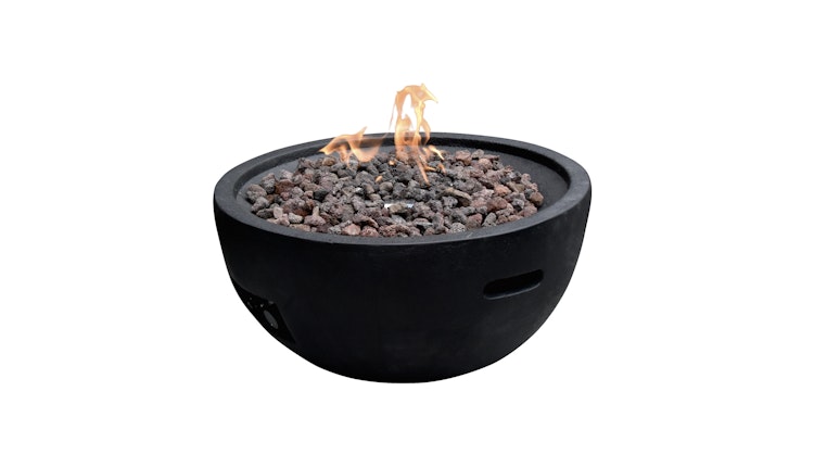 Gardenforma Gas Feuerstelle Jefferson Beton-Optik schwarz