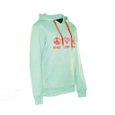 Vorschaubild Big Green Egg Hoodie - Peace-love-Eggs - Mint/Coral
