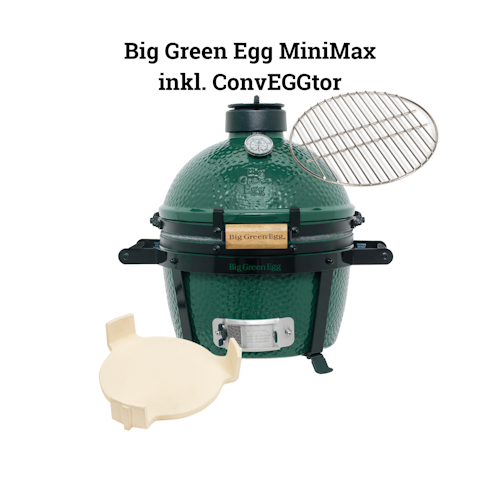 Big Green Egg Kamado Grill MINIMAX inkl. Carrier und ConvEGGtor