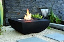 Vorschaubild Gardenforma Gas Feuerstelle Itasy, Beton-Optik schwarz, aus Faserbeton