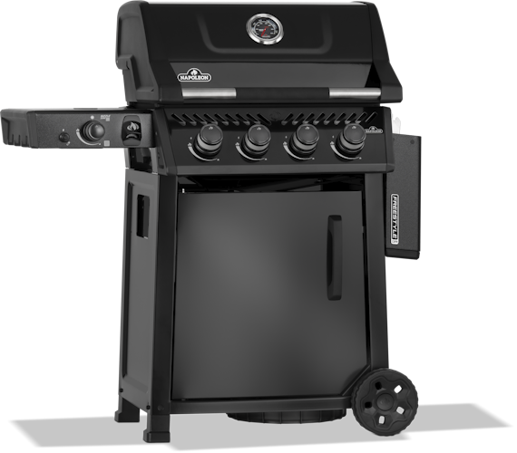 Napoleon Freestyle PRO 425, 4 Hauptbrenner, SIZZLE ZONE Seitenbrenner und Tür, Schwarz