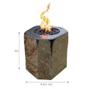 Vorschaubild Gardenforma Gas Feuerstelle Derby aus Basalt Naturstein schwarz/braun