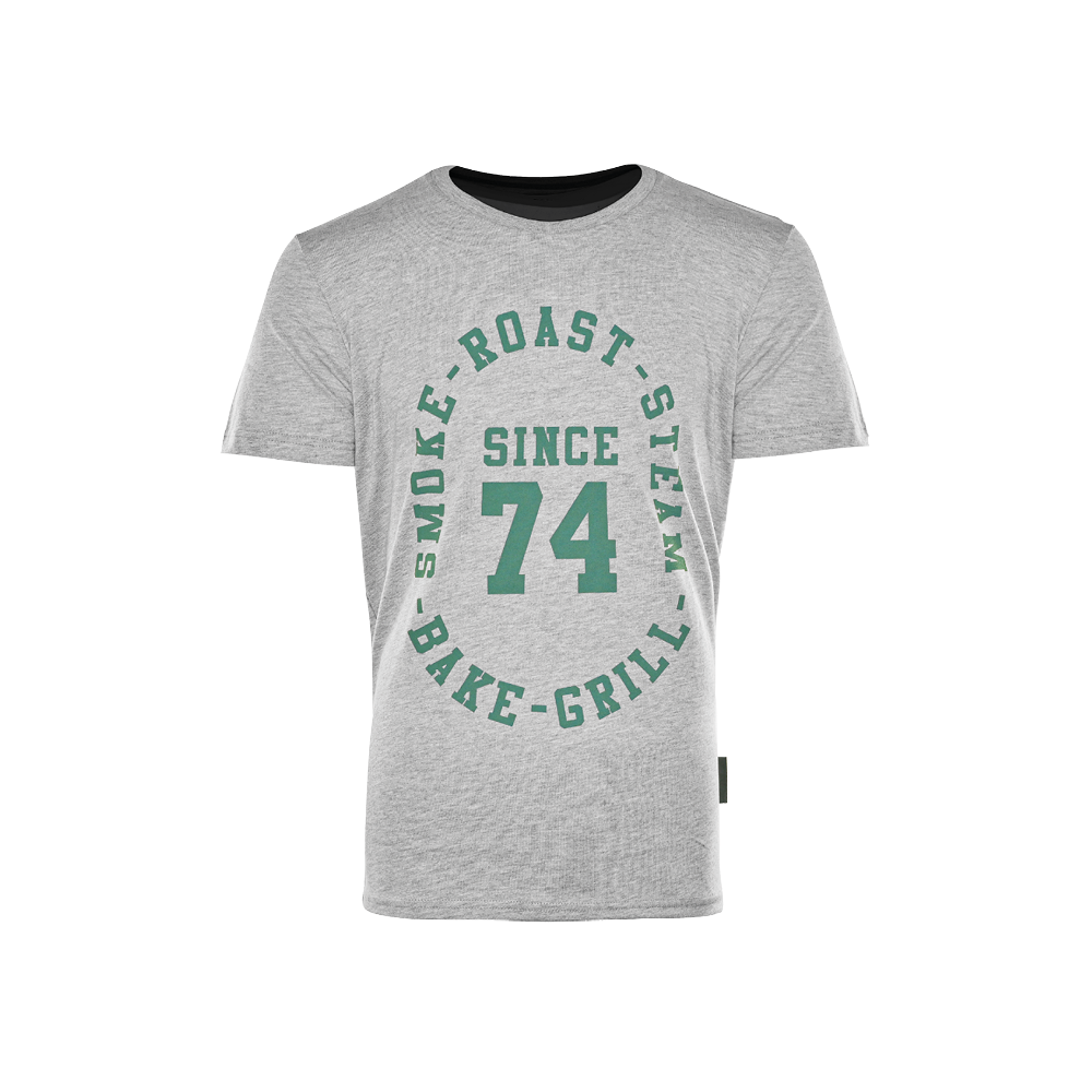 Big Green Egg T-Shirt - Since 74 - Grau/Grün