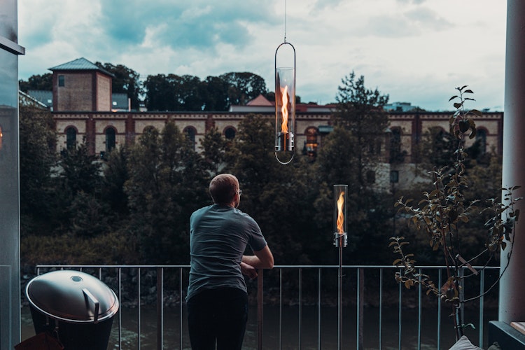 höfats SPIN 120 Hängefeuer silber