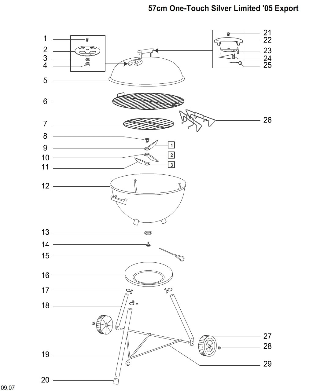 Explosionszeichnung Ersatzteile