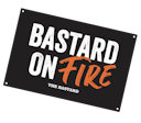 Vorschaubild The Bastard Metallschild "Bastard on fire"