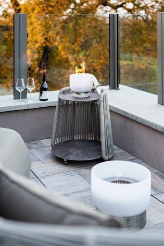 QFlame Feuerschale Set Table Concrete Ø 20 cm