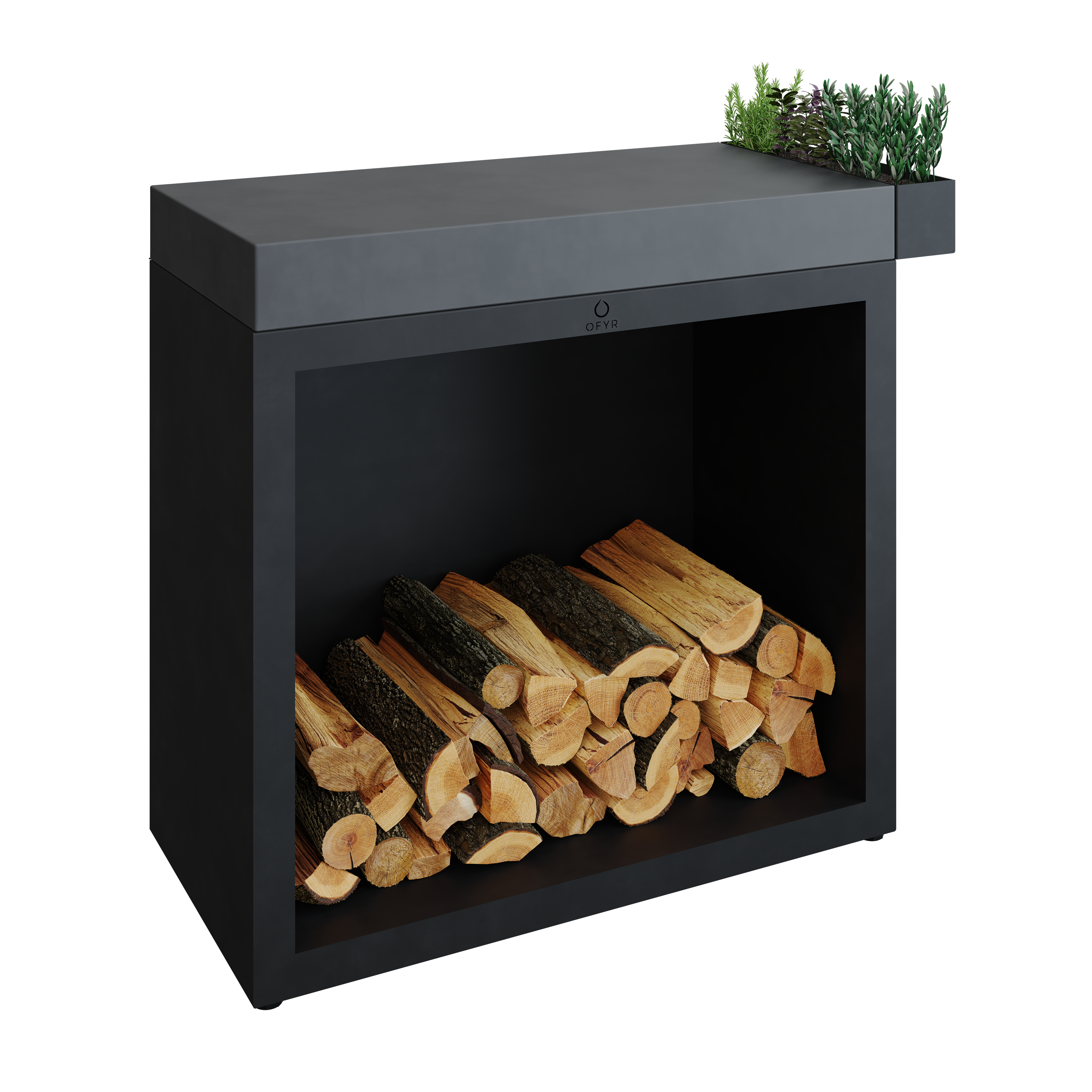 OFYR Butcher Block Storage 90 Black Keramik Dunkelgrau