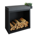 Vorschaubild OFYR Butcher Block Storage 90 Black Keramik Dunkelgrau
