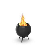 höfats MOON 45 All Black Feuerschale mit niedrigem Fuß