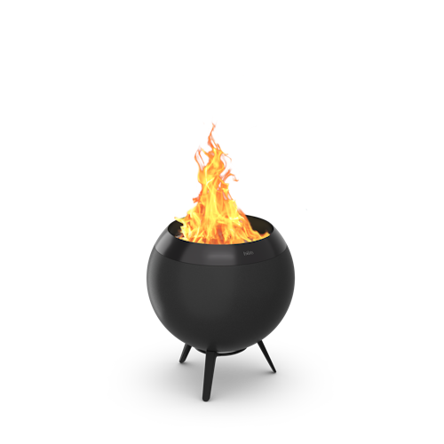 höfats MOON 45 All Black Feuerschale mit niedrigem Fuß