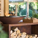 Vorschaubild OFYR Plancha Grill Island Corten 85 Teakholz