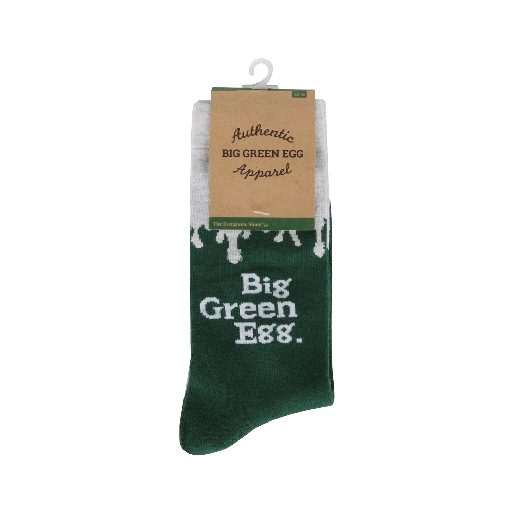 Big Green Egg Socken - Flammen - Grün