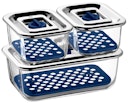 Vorschaubild WMF Frischhalte- und Serviersystem-Set 3-teilig Top Serve mit Abtropfgitte