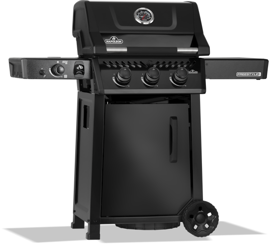 Napoleon Freestyle PRO 365, 3 Hauptbrenner, SIZZLE ZONE Seitenbrenner und Tür, Schwarz