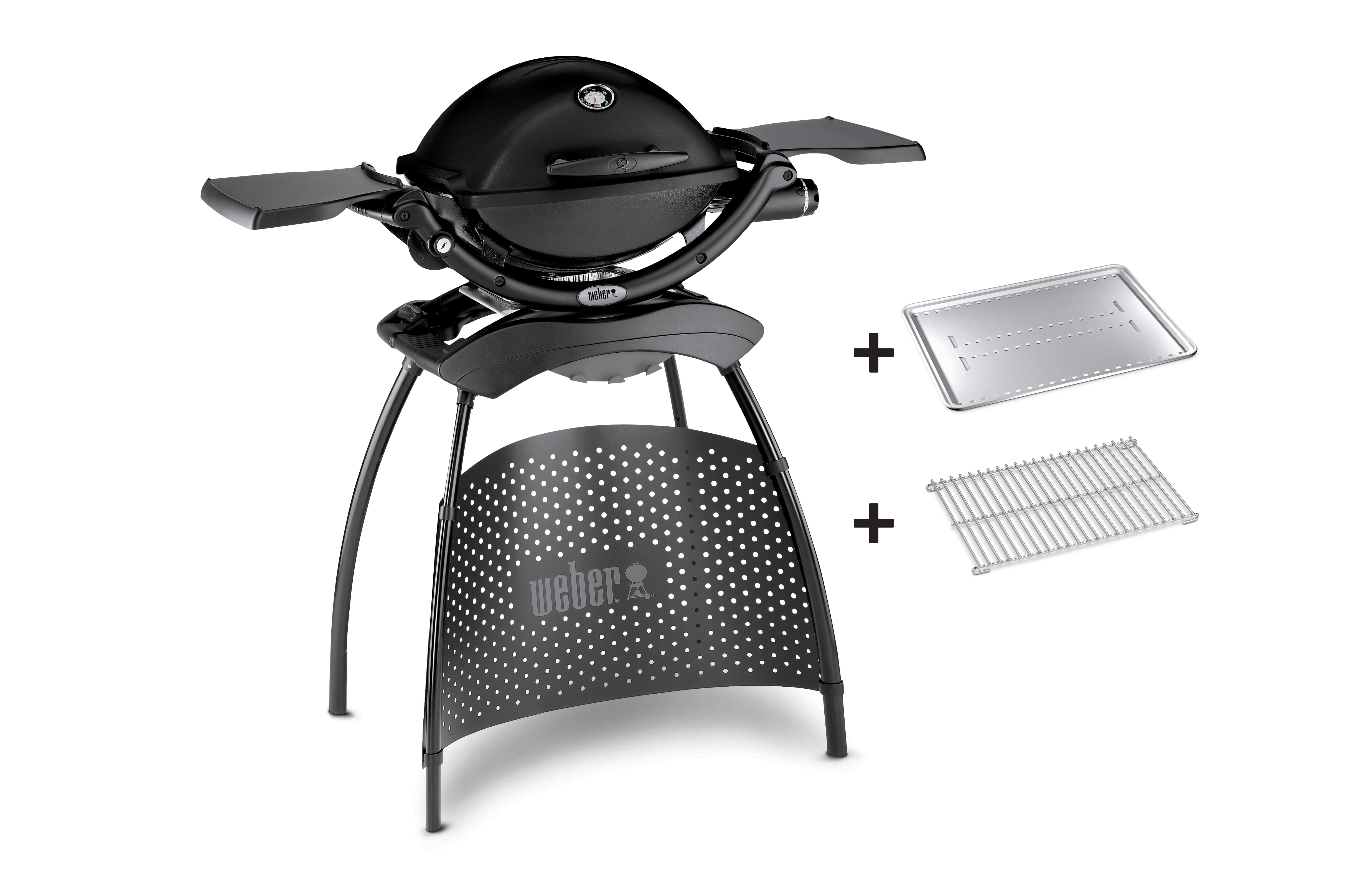 Weber Q 1200 Stand Gasgrill Schwarz 