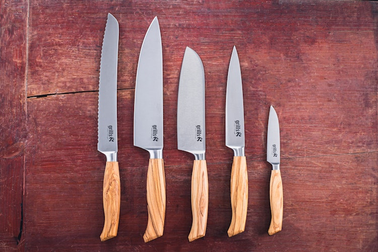 Grills.de Brotmesser mit Olivenholzgriff 22cm