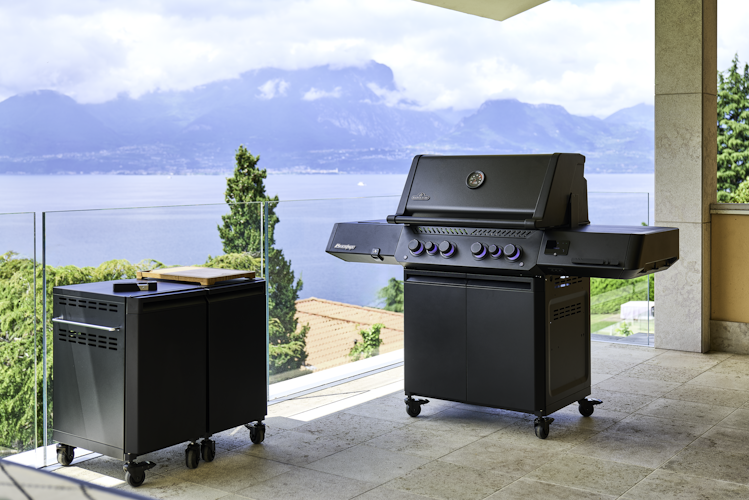 Napoleon Prestige PRO 500, Connected, Schwarz, inkl. Drehspieß