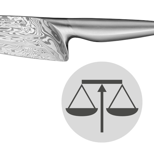 WMF Kochmesser Chef`s Edition Damasteel, Länge 32 cm, Klingenlänge 20 cm