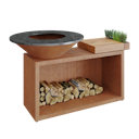 Vorschaubild OFYR Plancha Grill Island Corten 100 Teakholz