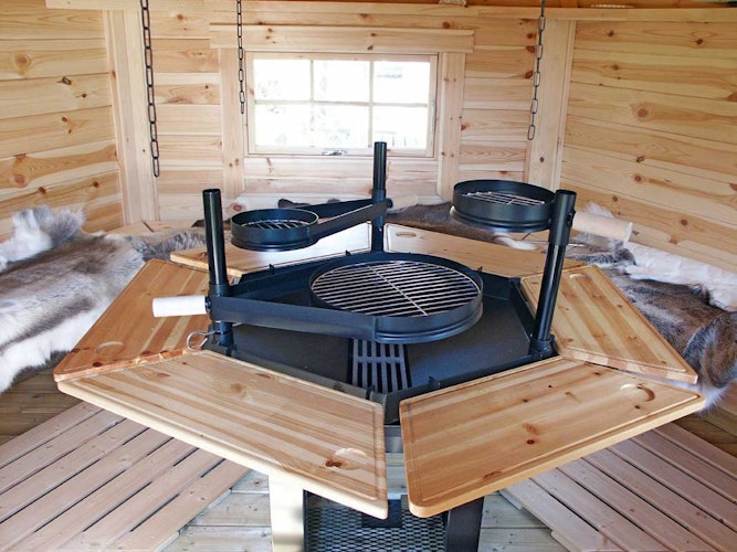 Wolff Finnhaus Grillkota 9 de luxe inkl. Grillanlage (B)