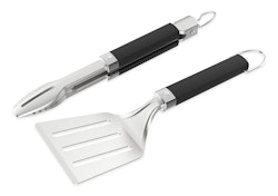 Weber Grillbesteck Kompakt, 2-teilig bestehend aus 1 Wender, 1 Grillzange.