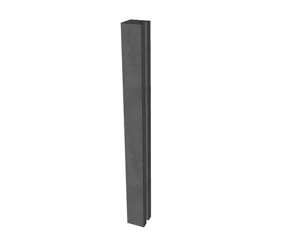 WWOO Beton-Endpfosten, anthrazit 275x11,5x11,5 cm