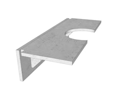 WWOO Betonelement Arbeitsplatte, hellgrau, mit Ausschnitt für BGE Medium