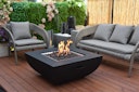 Vorschaubild Gardenforma Gas Feuerstelle Itasy, Beton-Optik schwarz, aus Faserbeton