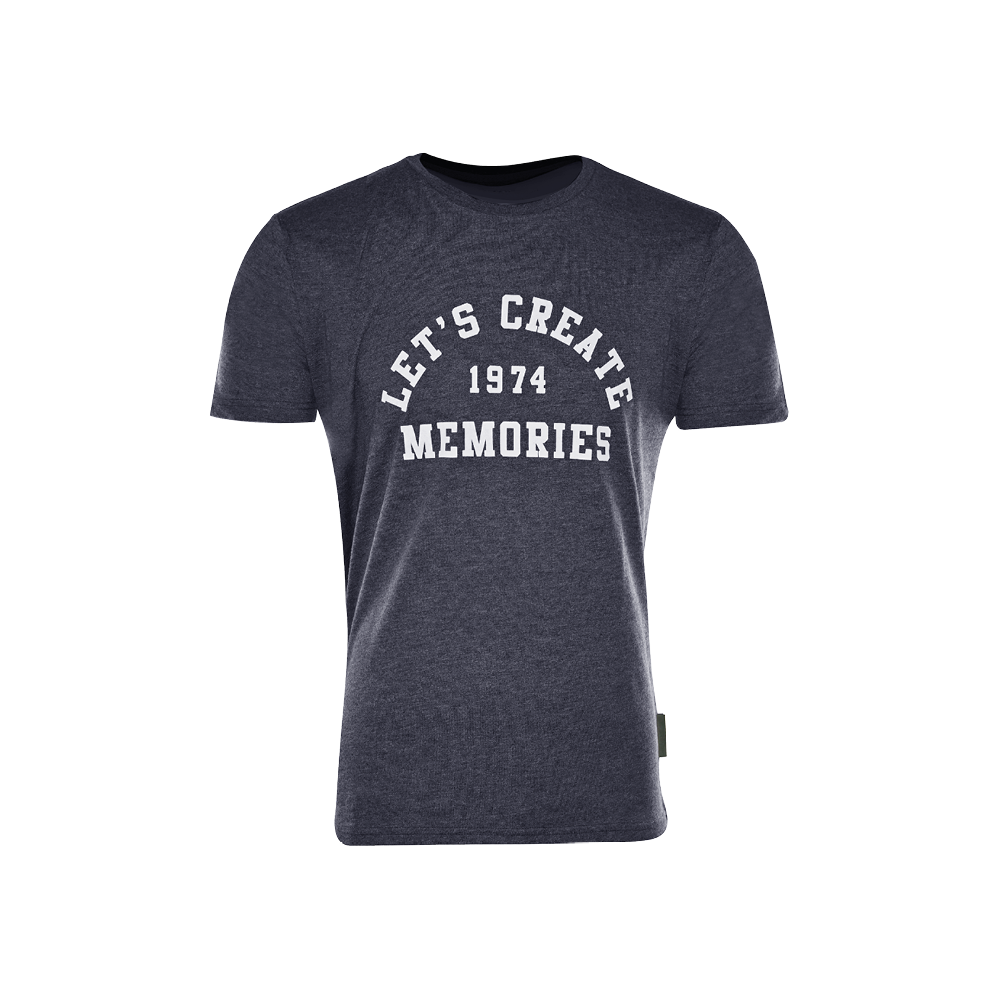 Big Green Egg T-Shirt - Lets create - Blau/Weis