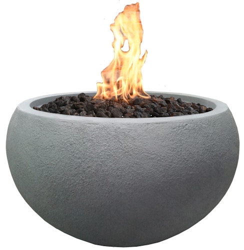 Gardenforma Gas Feuerstelle Marra, Beton-Optik grau, aus Faserbeton