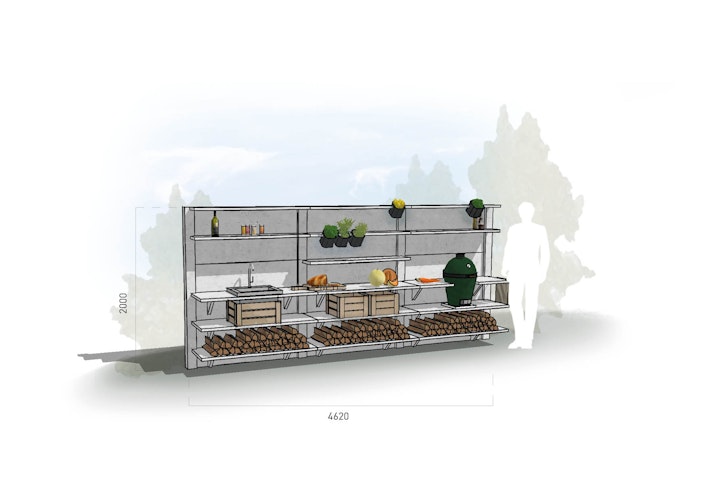 WWOO Designbeton-Outdoorküche Emilian