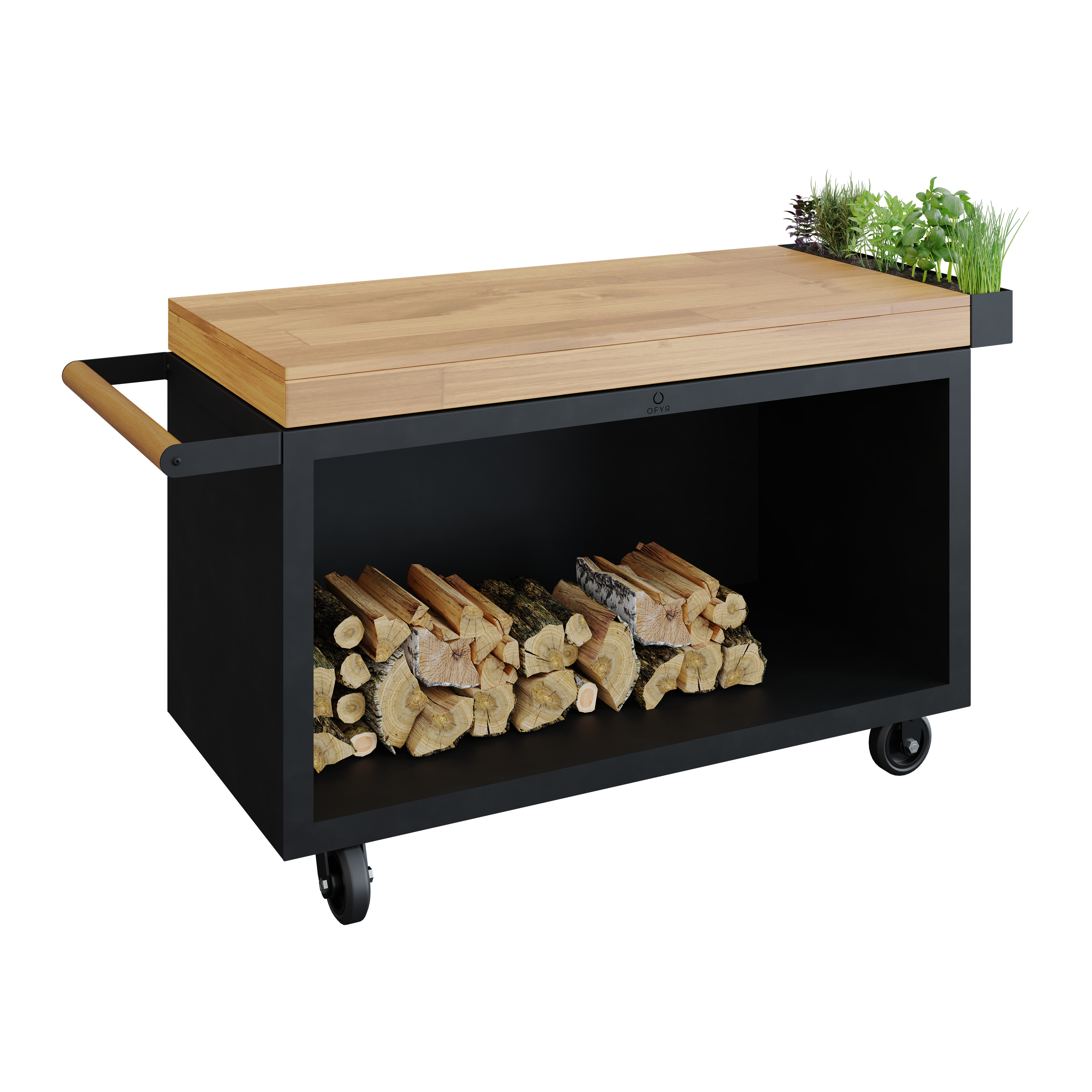 OFYR Mise en Place Table Black 135 PRO Teakholz