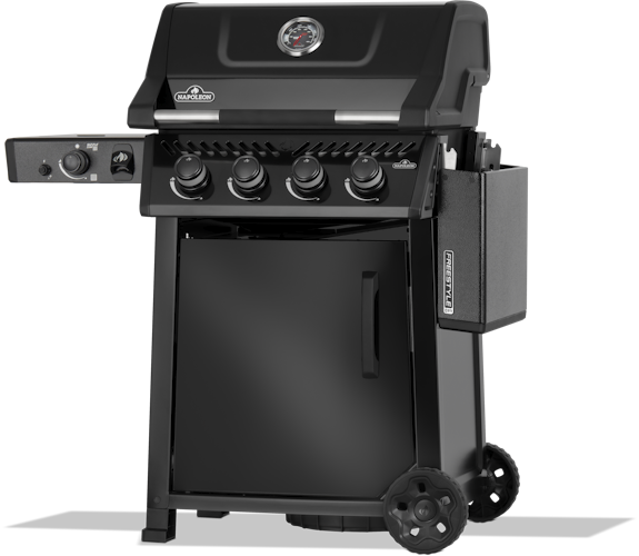 Napoleon Freestyle PRO 425, 4 Hauptbrenner, SIZZLE ZONE Seitenbrenner und Tür, Schwarz