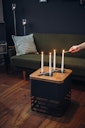 Vorschaubild höfats Kerzenhalter-Set SQUARE CANDLE silber 4 Stück