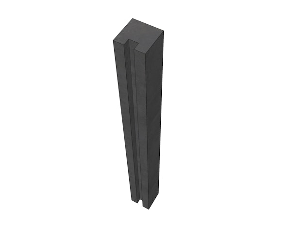 WWOO Beton-Endpfosten, anthrazit 275x11,5x11,5 cm