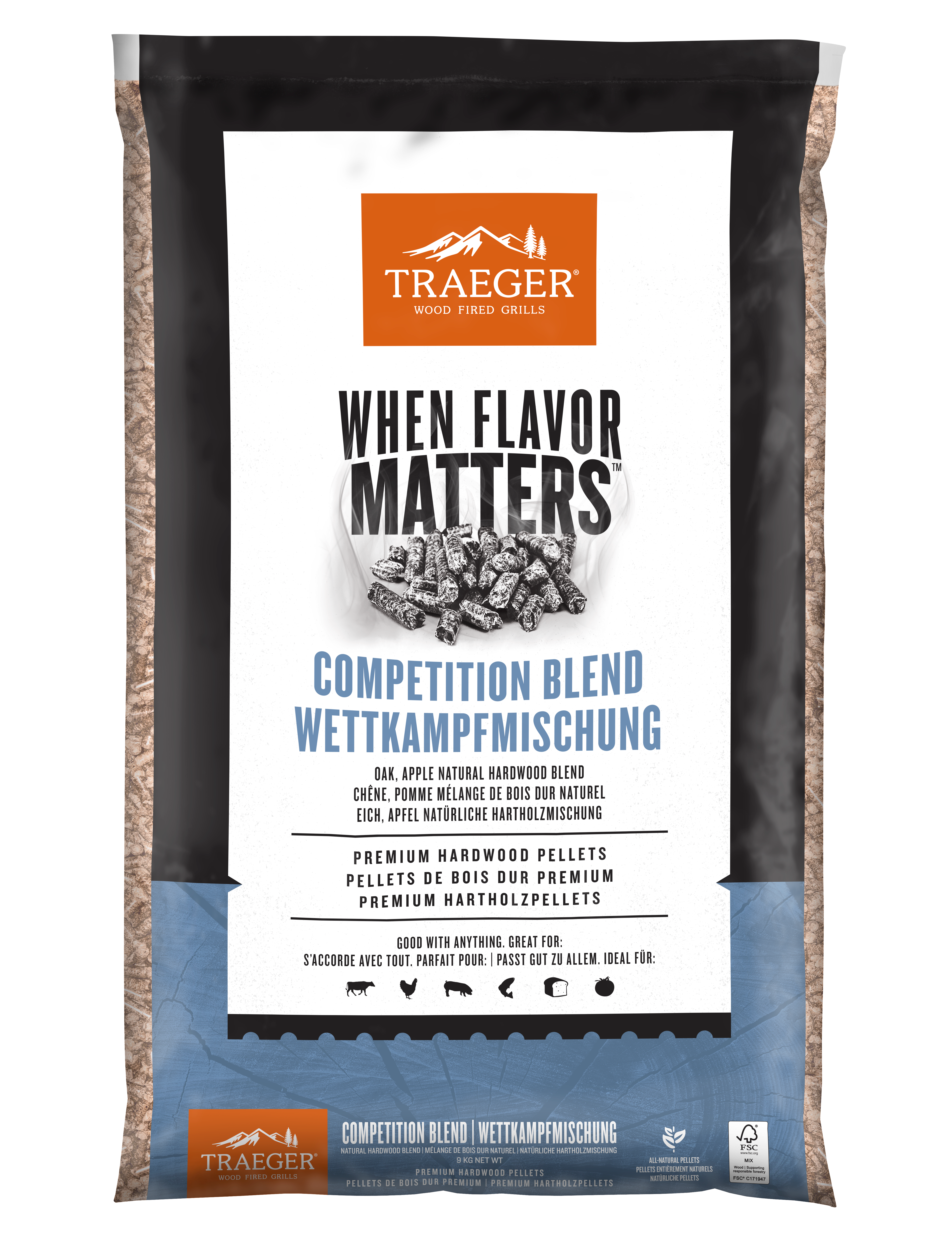 Traeger Hartholz Pellets Competition, 9 kg Beutel