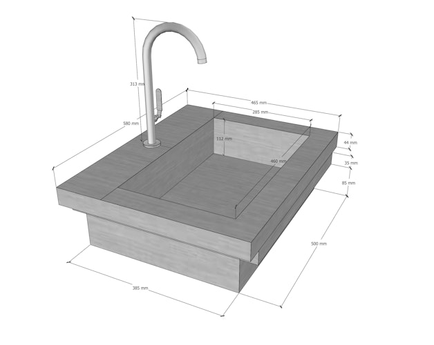 WWOO Designbeton-Outdoorküche Peer