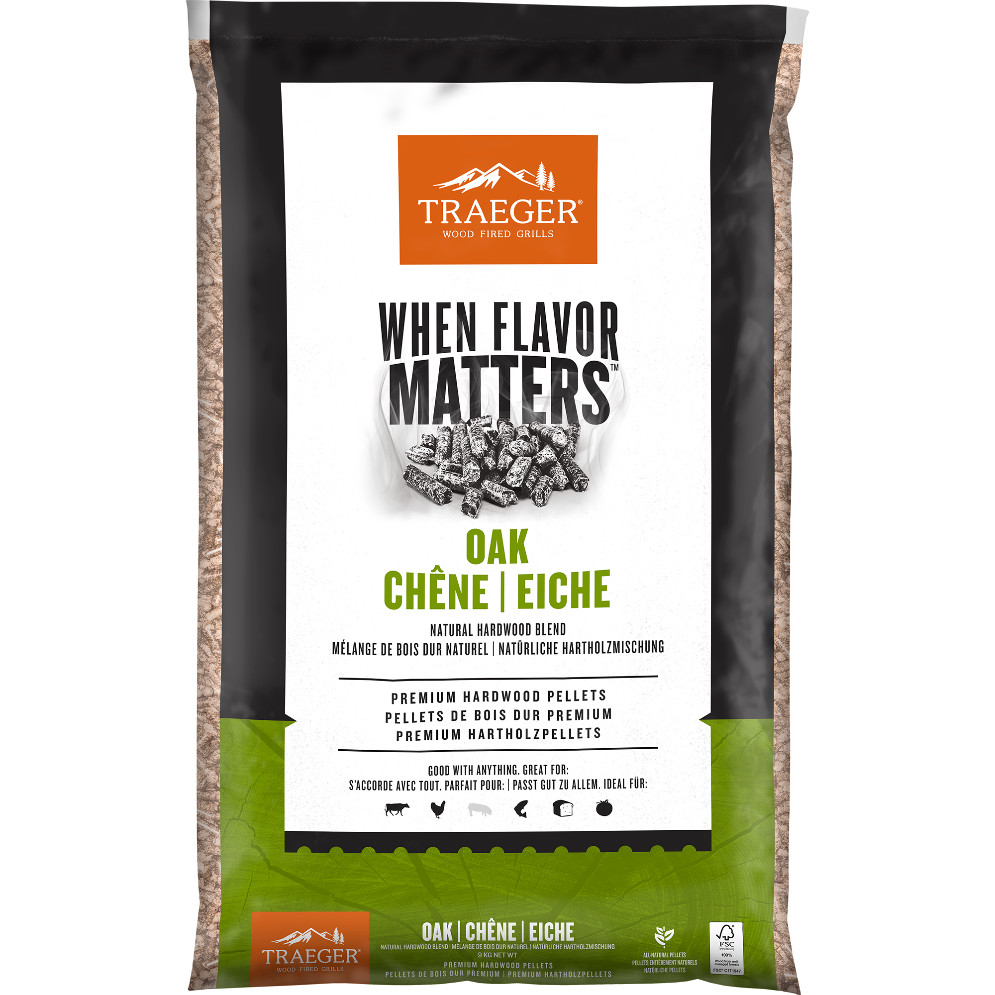 Traeger Hartholz Pellets EICHE, 9 kg Beutel