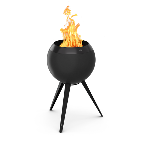 höfats MOON 45 All Black Feuerschale mit hohem Fuß