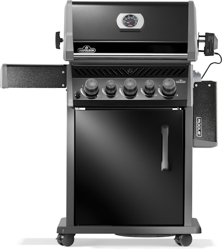 NAPOLEON Gasgrill Rogue 425 mit Heck- und Seitenbrenner, Schwarz, inkl. Drehspieß